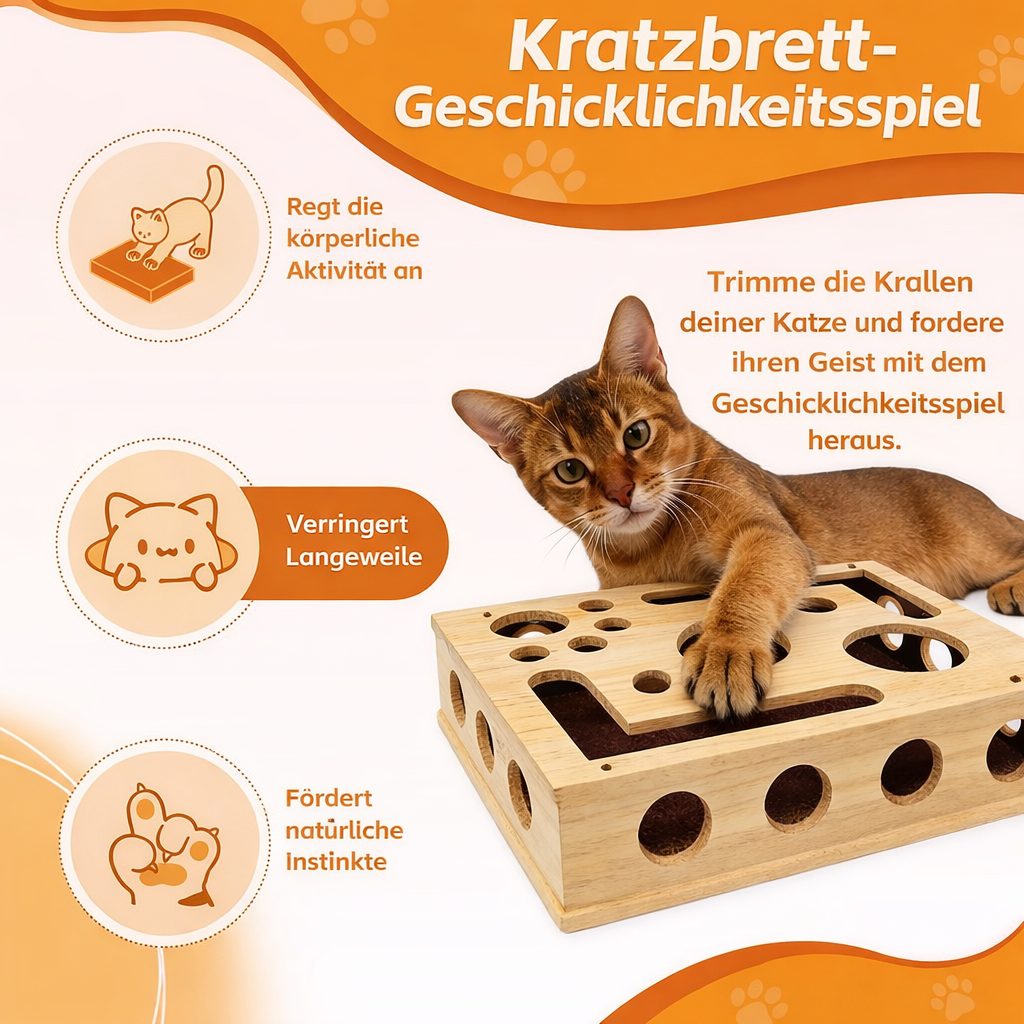 MiauTüftler – Spiel & Kratzbox