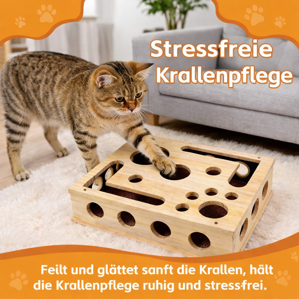 MiauTüftler – Spiel & Kratzbox